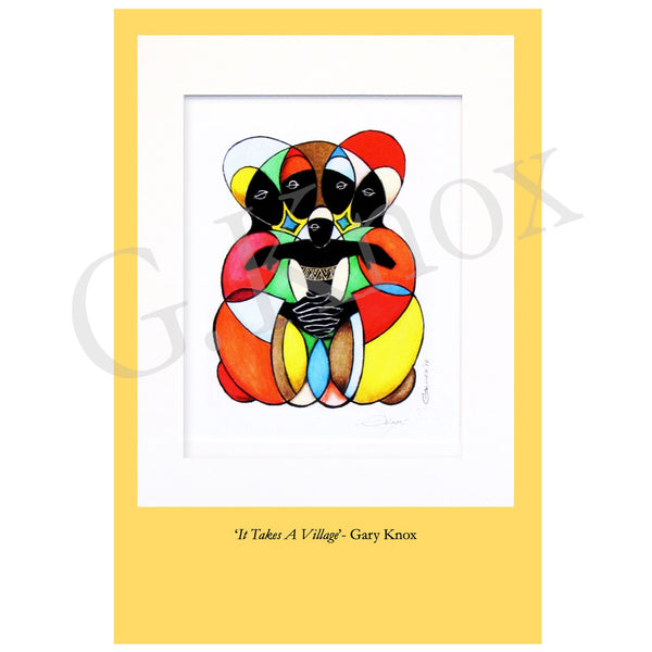 Giclee Print "It Takes A Village" by Gary Knox, Matted